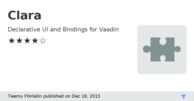 Clara - Vaadin Add-on Directory