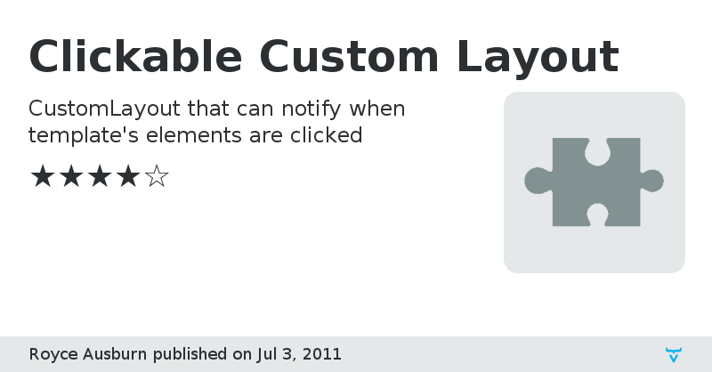 Clickable Custom Layout - Vaadin Add-on Directory
