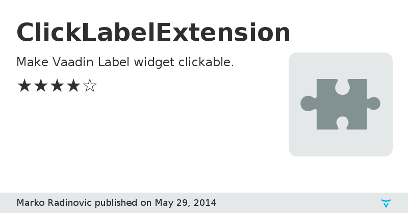 ClickLabelExtension - Vaadin Add-on Directory