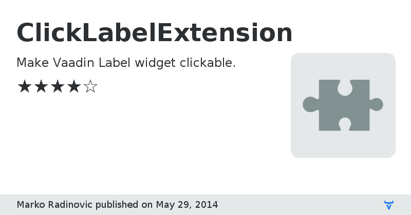 ClickLabelExtension - Vaadin Add-on Directory