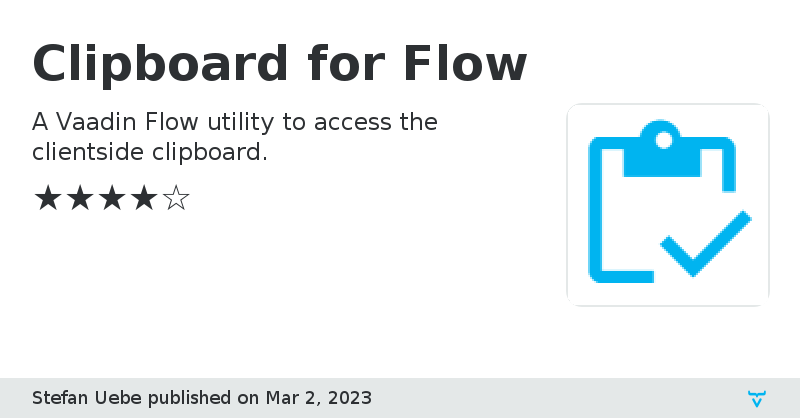 Clipboard for Flow - Vaadin Add-on Directory
