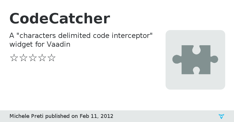 CodeCatcher - Vaadin Add-on Directory