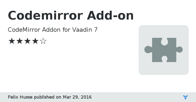 Codemirror Add-on - Vaadin Add-on Directory