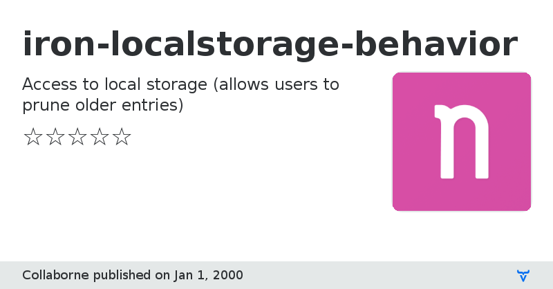 iron-localstorage-behavior - Vaadin Add-on Directory