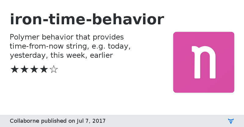 iron-time-behavior - Vaadin Add-on Directory