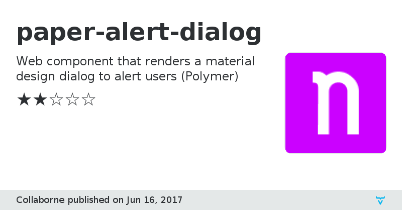 paper-alert-dialog - Vaadin Add-on Directory