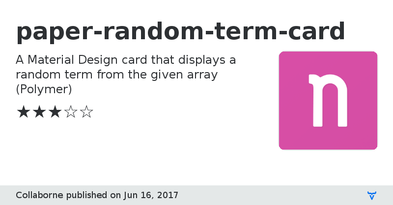 paper-random-term-card - Vaadin Add-on Directory