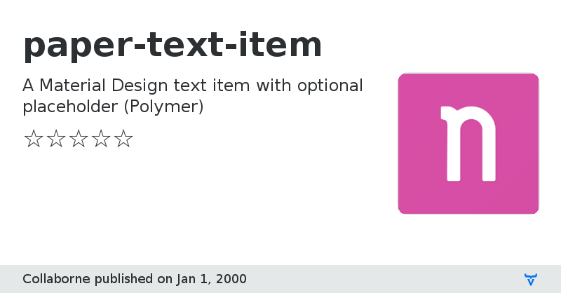paper-text-item - Vaadin Add-on Directory