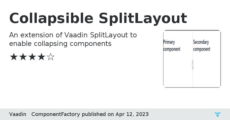 Collapsible SplitLayout - Vaadin Add-on Directory