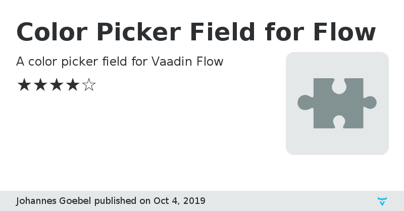 Color Picker Field for Flow - Vaadin Add-on Directory
