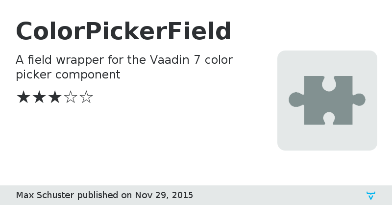 ColorPickerField - Vaadin Add-on Directory