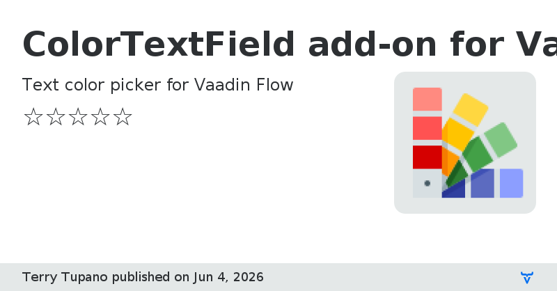 ColorTextField add-on for Vaadin Flow - Vaadin Add-on Directory