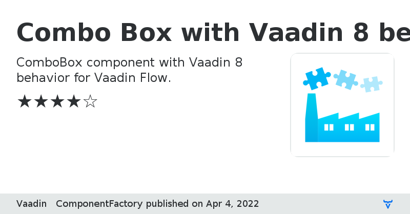 Combo Box with Vaadin 8 behavior - Vaadin Add-on Directory