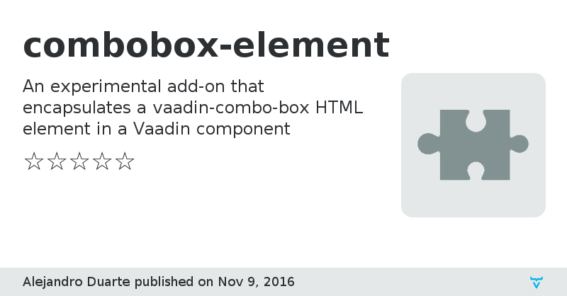 combobox-element - Vaadin Add-on Directory