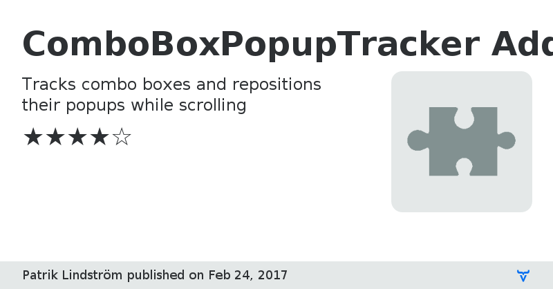 ComboBoxPopupTracker Add-on - Vaadin Add-on Directory