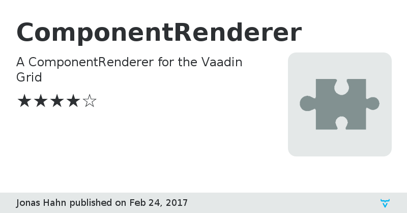 ComponentRenderer - Vaadin Add-on Directory