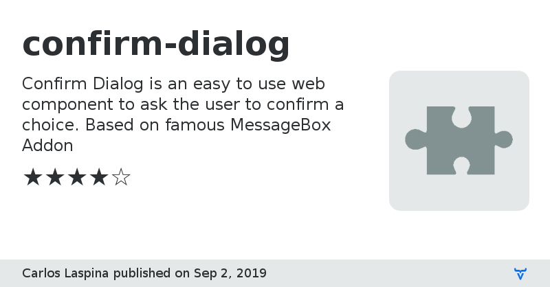 confirm-dialog - Vaadin Add-on Directory