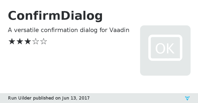 ConfirmDialog - Vaadin Add-on Directory