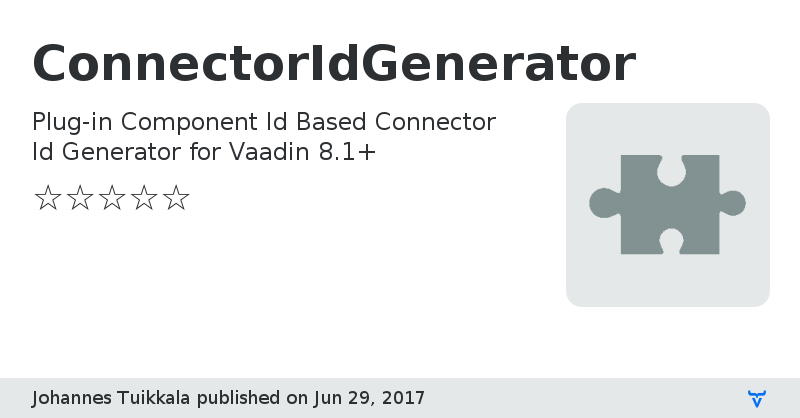 ConnectorIdGenerator - Vaadin Add-on Directory