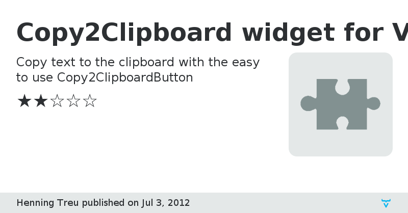 Copy2Clipboard widget for Vaadin - Vaadin Add-on Directory