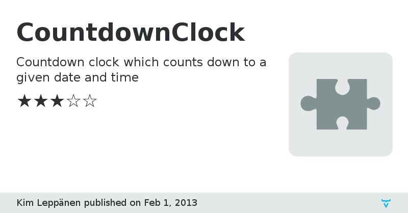 CountdownClock - Vaadin Add-on Directory