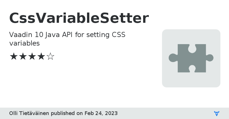 CssVariableSetter - Vaadin Add-on Directory