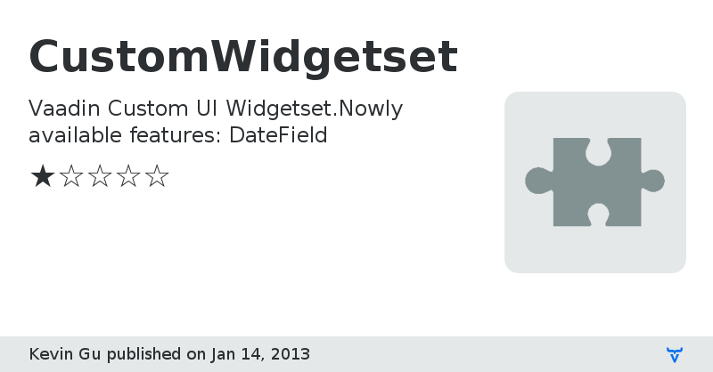 CustomWidgetset - Vaadin Add-on Directory
