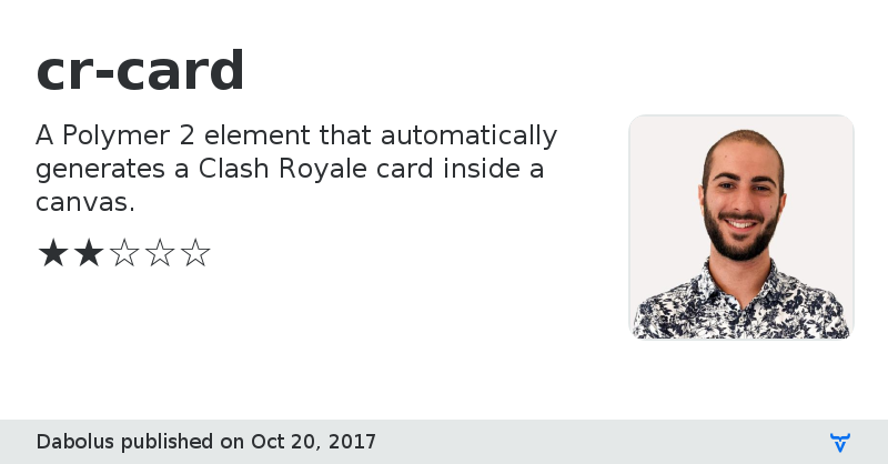 cr-card - Vaadin Add-on Directory