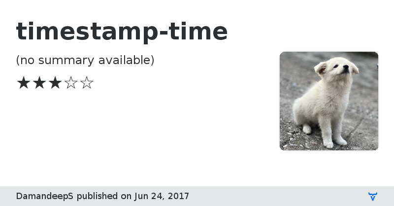 timestamp-time - Vaadin Add-on Directory