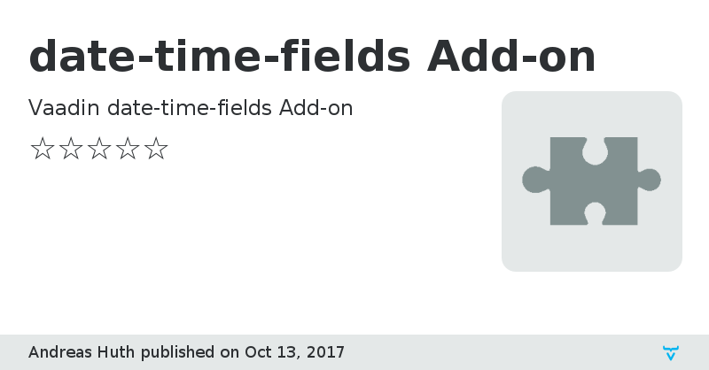 date-time-fields Add-on - Vaadin Add-on Directory