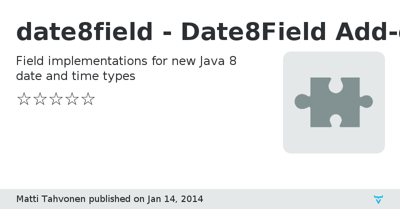 date8field - Date8Field Add-on - Vaadin Add-on Directory