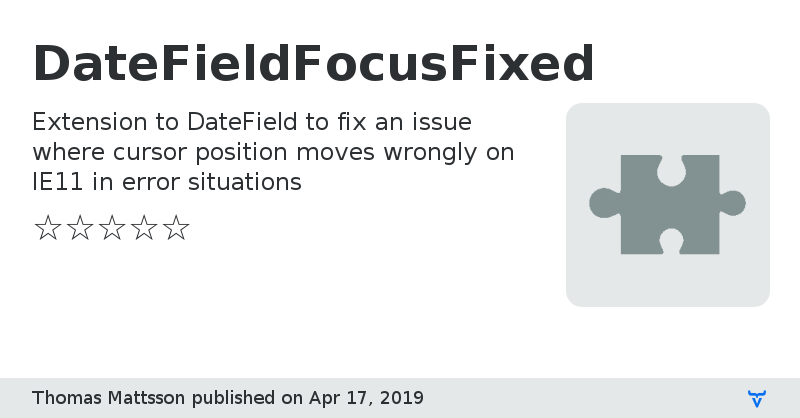 DateFieldFocusFixed - Vaadin Add-on Directory