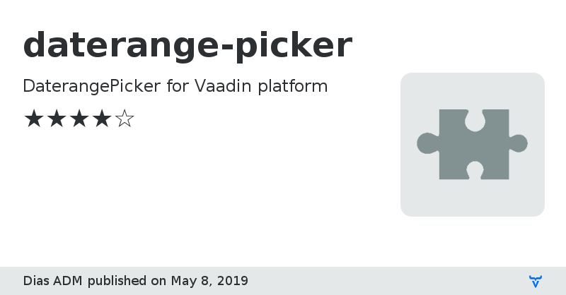 daterange-picker - Vaadin Add-on Directory