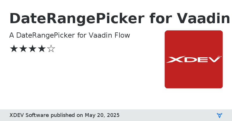 DateRangePicker for Vaadin - Vaadin Add-on Directory