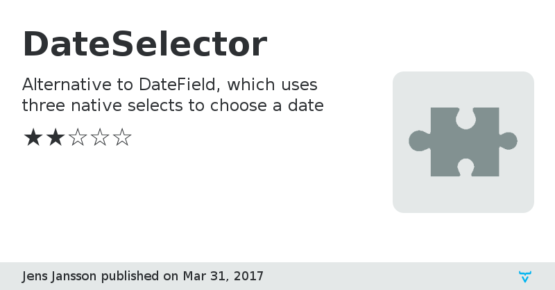 DateSelector - Vaadin Add-on Directory