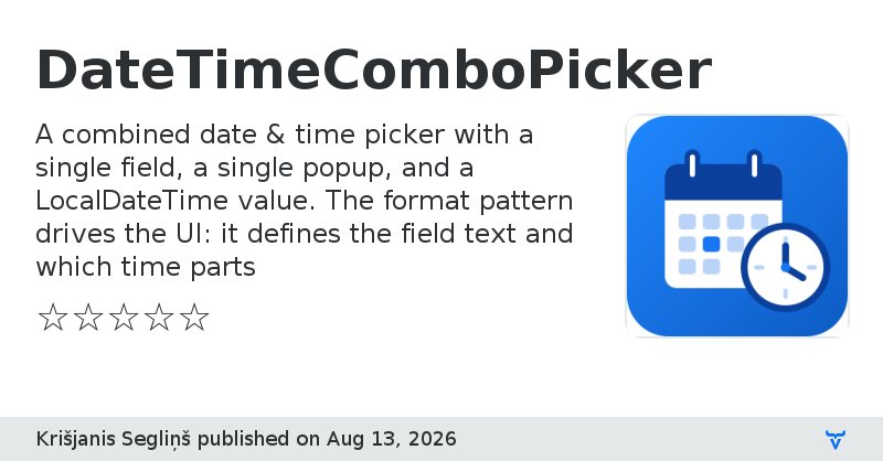 DateTimeComboPicker - Vaadin Add-on Directory