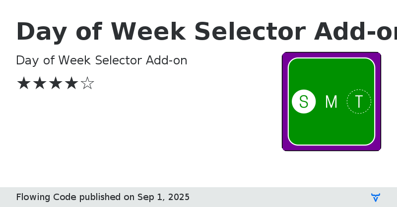 Day of Week Selector Add-on - Vaadin Add-on Directory