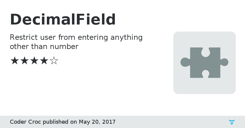 DecimalField - Vaadin Add-on Directory