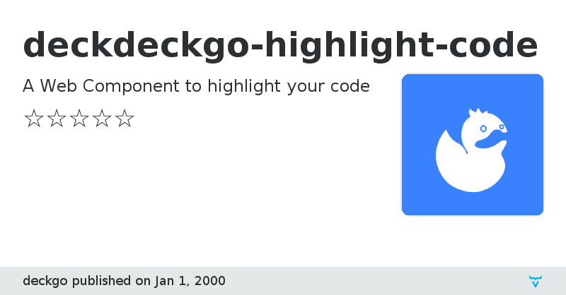deckdeckgo-highlight-code - Vaadin Add-on Directory