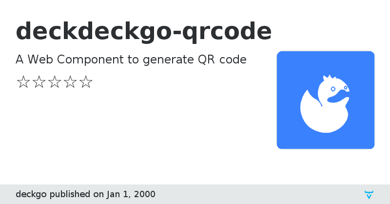 deckdeckgo-qrcode - Vaadin Add-on Directory