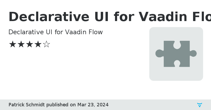 Declarative UI for Vaadin Flow - Vaadin Add-on Directory