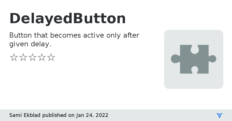 DelayedButton - Vaadin Add-on Directory