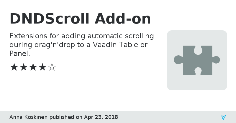 DNDScroll Add-on - Vaadin Add-on Directory