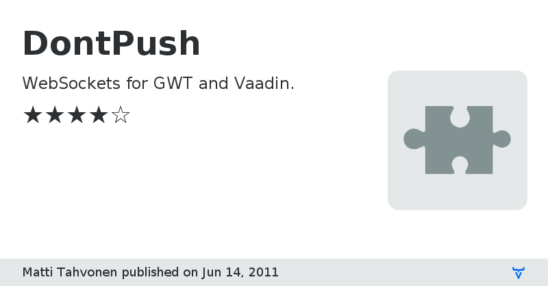 DontPush - Vaadin Add-on Directory