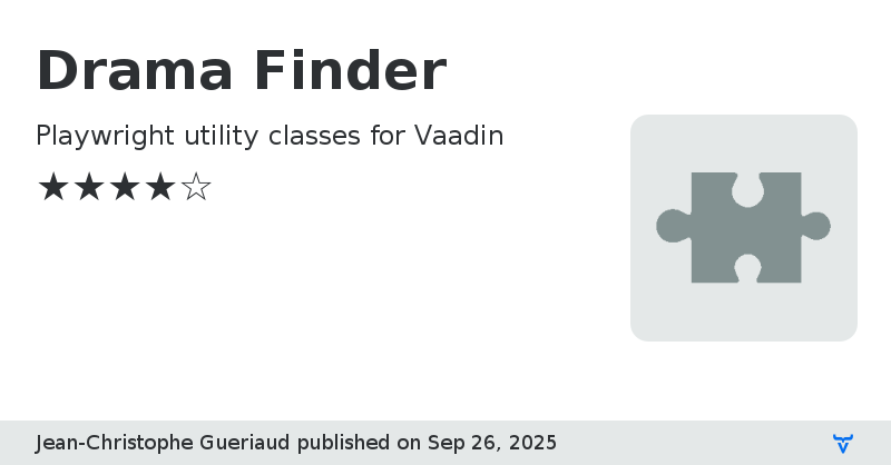 Drama Finder - Vaadin Add-on Directory
