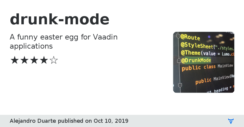 drunk-mode - Vaadin Add-on Directory