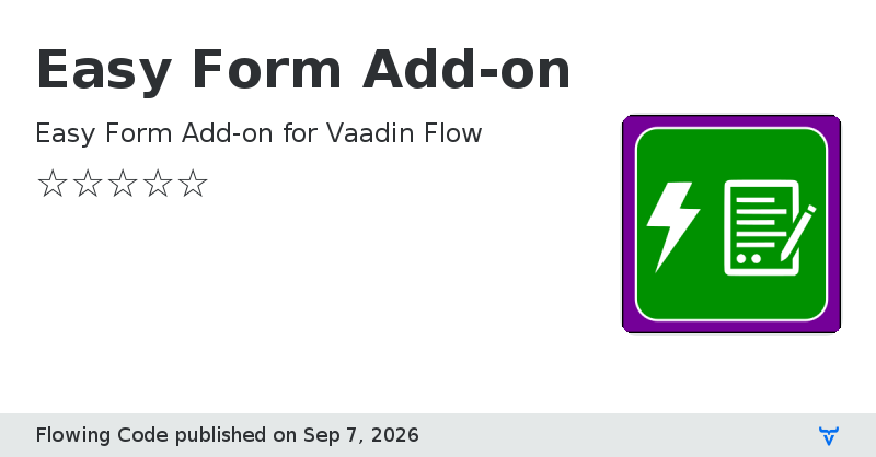 Easy Form Add-on - Vaadin Add-on Directory