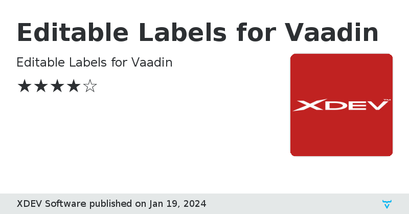 Editable Labels for Vaadin - Vaadin Add-on Directory