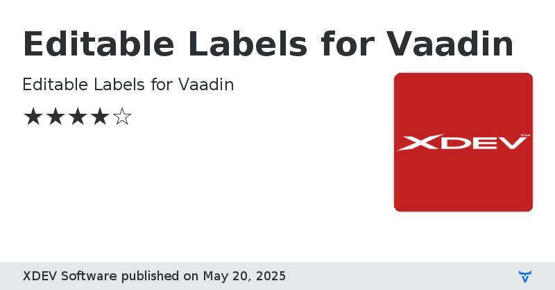 Editable Labels for Vaadin - Vaadin Add-on Directory