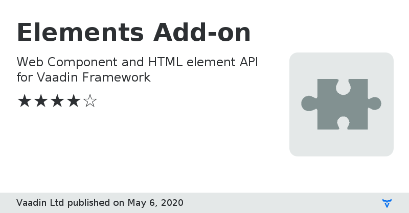 Elements Add-on - Vaadin Add-on Directory